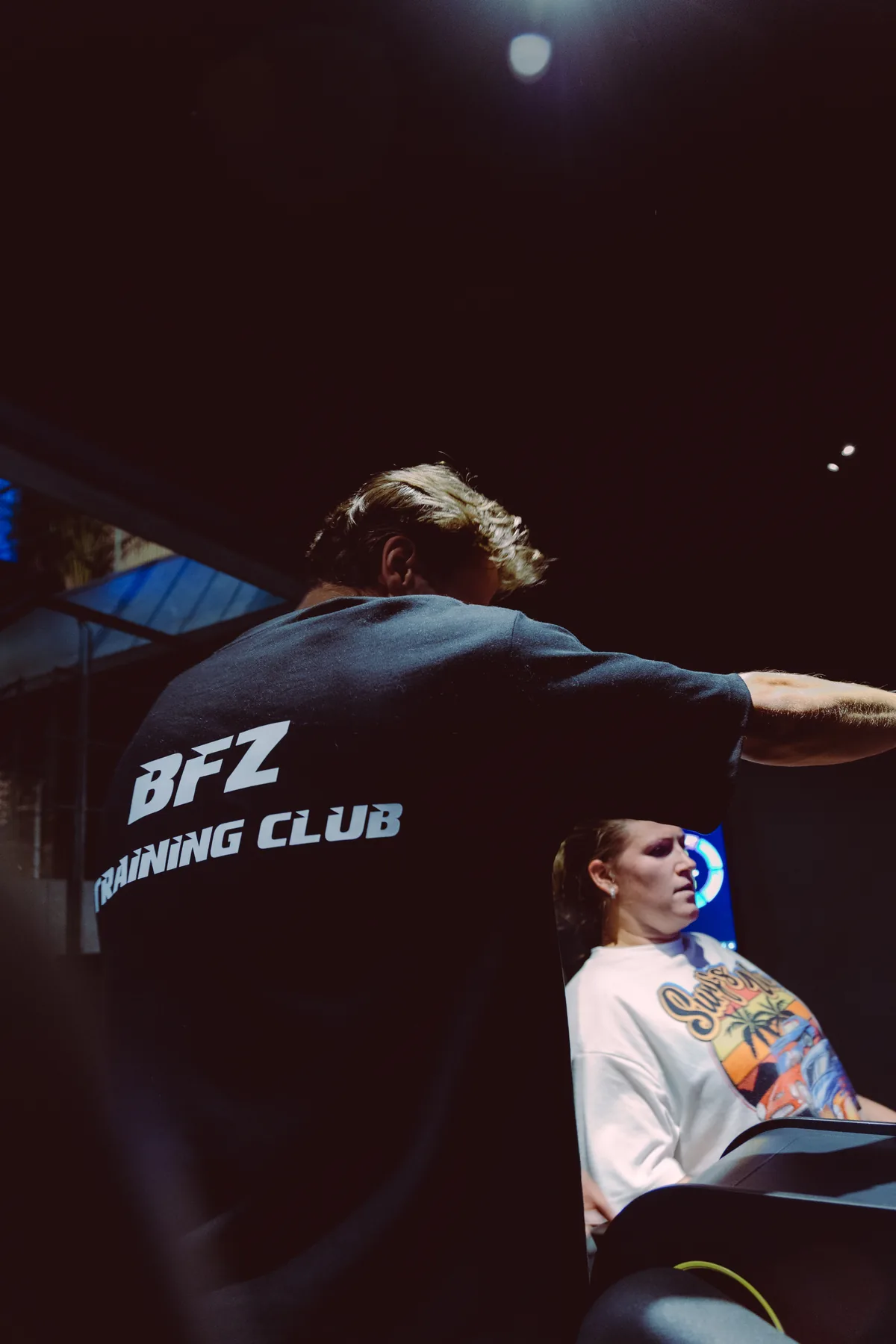 Coach beside his client during a personal coaching session at BFZ